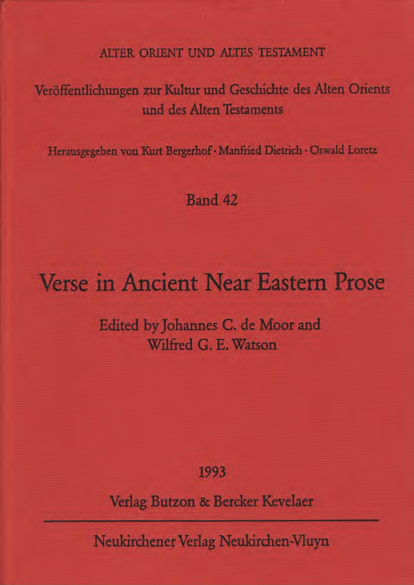 Verse in Ancient Near Eastern Prose. (AOAT 42)