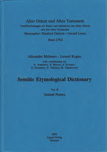 Semitic Etymological Dictionary / Animal Names (AOAT 278/2)