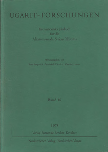 Ugarit-Forschungen 10 (1978)