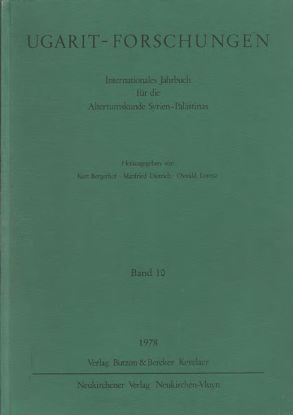 Ugarit-Forschungen 10 (1978)