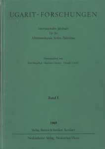 Ugarit-Forschungen 1 (1969)