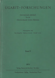 Ugarit-Forschungen 3 (1971)