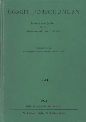 Ugarit-Forschungen 4 (1972)