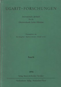 Ugarit-Forschungen 6 (1974)
