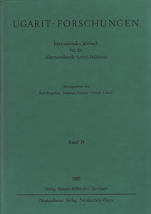 Ugarit-Forschungen 19 (1987)