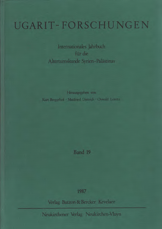 Ugarit-Forschungen 19 (1987)