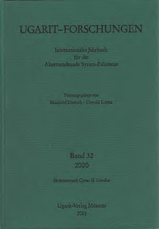 Ugarit-Forschungen 32. In memoriam Cyrus H. Gordon (2001)
